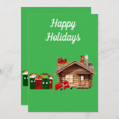 Happy Holidays Card Feiertagskarte (Vorne/Hinten)