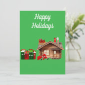 Happy Holidays Card Feiertagskarte (Stehend Vorderseite)