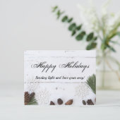 Happy Holidays Card Feiertagspostkarte (Stehend Vorderseite)