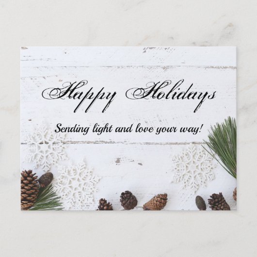 Happy Holidays Card Feiertagspostkarte (Vorderseite)