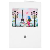 Happy Holidays Card für Frauen in Paris Eiffel Tow (Hinten)