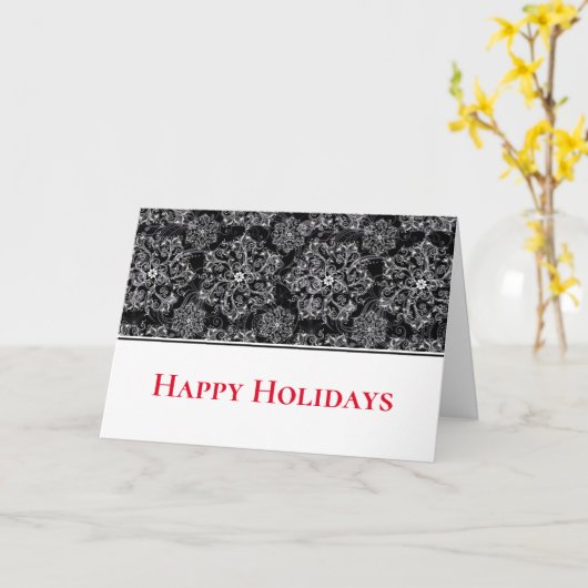 Happy Holidays Card Karte (Gelbe Blume)
