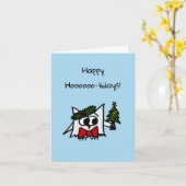 Happy Holidays Card mit Weihnachtsbaum und Kranz Karte (Gelbe Blume)