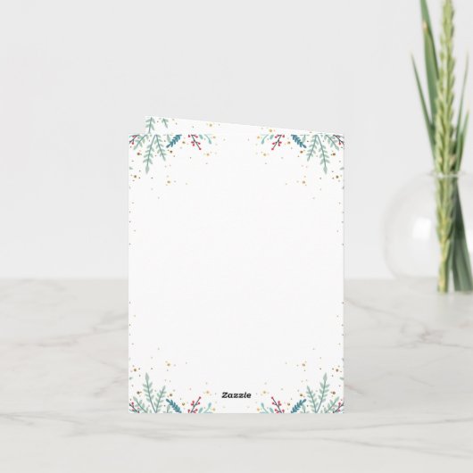 Happy Holidays Card, Weihnachten wieder großartig Dankeskarte (Rückseite)