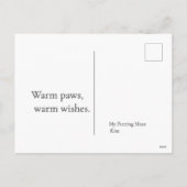 Happy Holidays Cat Postcard Feiertagspostkarte (Rückseite)