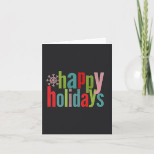 Happy Holidays Chalkboard farbig Feiertagskarte