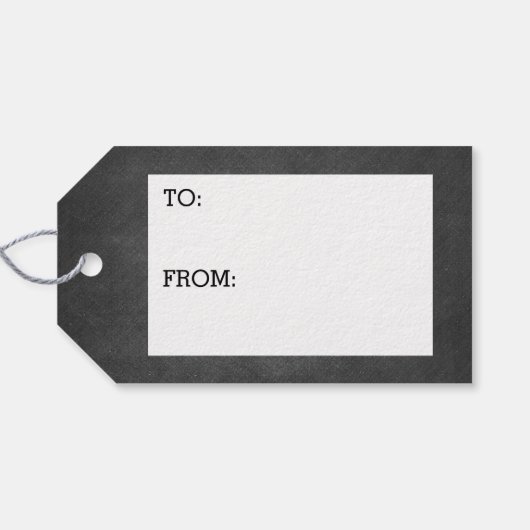 Happy Holidays Chalkboard Geschenkanhänger (Rückseite Horizontal)