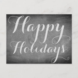 Happy Holidays Chalkboard Typografie Custom Card Feiertagspostkarte