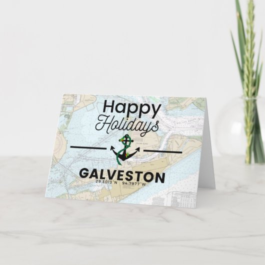 Happy Holidays Chart - Galveston Feiertagskarte (Vorderseite)