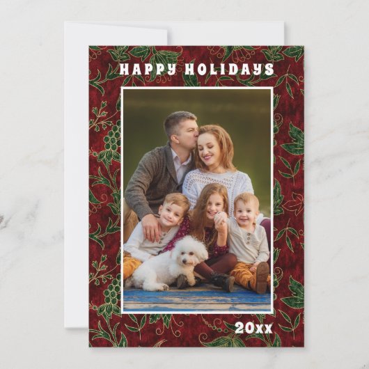 Happy Holidays Chic Festivals Weihnachten Familie  (Vorderseite)