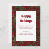 Happy Holidays Chic Festivals Weihnachten Familie  (Rückseite)