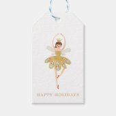Happy Holidays Christmas Ballerina Ballet Geschenkanhänger (Vorderseite)