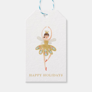 Happy Holidays Christmas Ballerina Ballet Geschenkanhänger