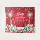 Happy Holidays christmas banner backdrop  Wandteppich (Vorderseite (Horizontal))