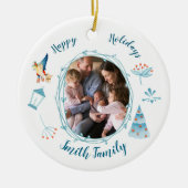 Happy Holidays Christmas Elf Tree Ornament (Vorne)