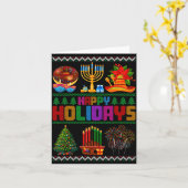 Happy Holidays Christmas Hanukkah Kwanzaa Happy Ne Karte (Gelbe Blume)