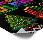 Happy Holidays Christmas Hanukkah Kwanzaa Happy Ne Poster (Ecke)