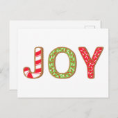 Happy Holidays | Christmas Joy Cookie Feiertagspostkarte (Vorne/Hinten)