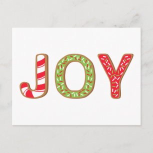 Happy Holidays Christmas Joy Cookie Feiertagspostkarte