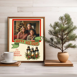Happy Holidays Christmas Lanterns Custom Foto