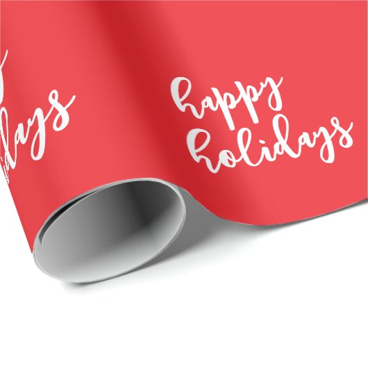Happy Holidays Christmas New Year Season Message Geschenkpapier (Rolleneckpunkt)
