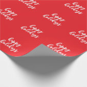 Happy Holidays Christmas New Year Season Message Geschenkpapier (Ecke)