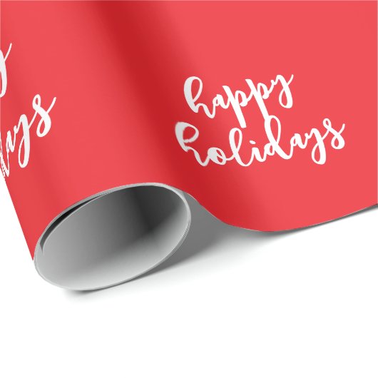 Happy Holidays Christmas New Year Season Message Geschenkpapier (Rolleneckpunkt)