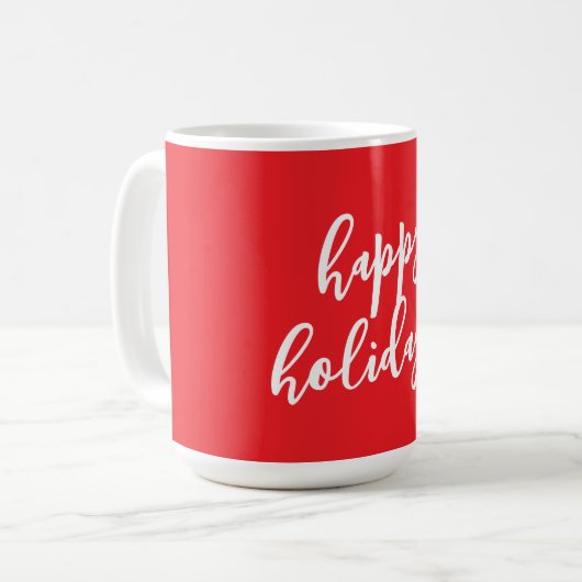 Happy Holidays Christmas New Year Season Message Kaffeetasse (Vorderseite Links)
