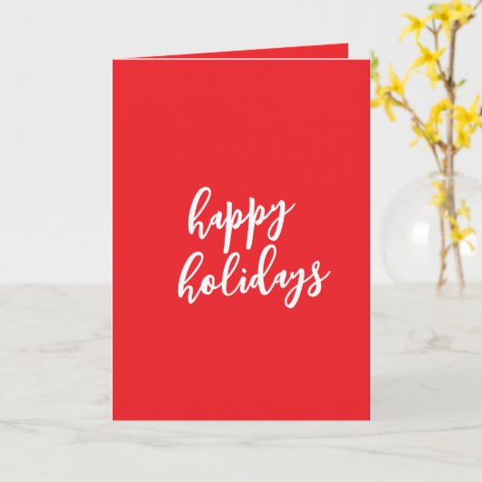 Happy Holidays Christmas New Year Season Message Karte (Gelbe Blume)