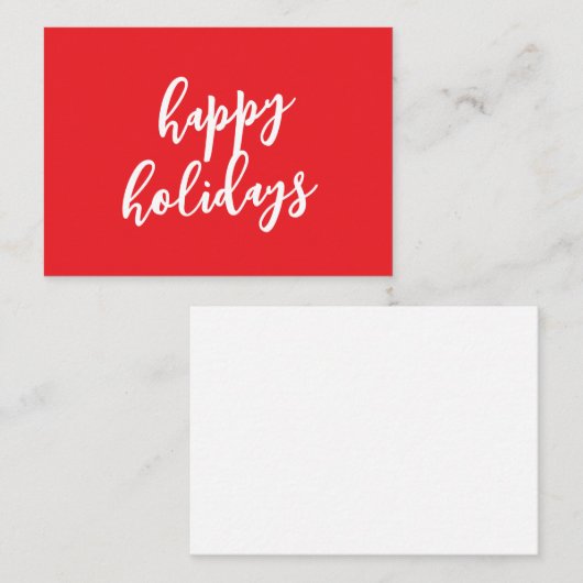 Happy Holidays Christmas New Year Season Message Mitteilungskarte (Vorne/Hinten)