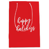 Happy Holidays Christmas New Year Season Message Mittlere Geschenktüte (Vorderseite)