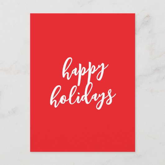 Happy Holidays Christmas New Year Season Message Postkarte (Vorderseite)