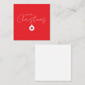 Happy Holidays Christmas New Year Season Red Begleitkarte (Vorne/Hinten)