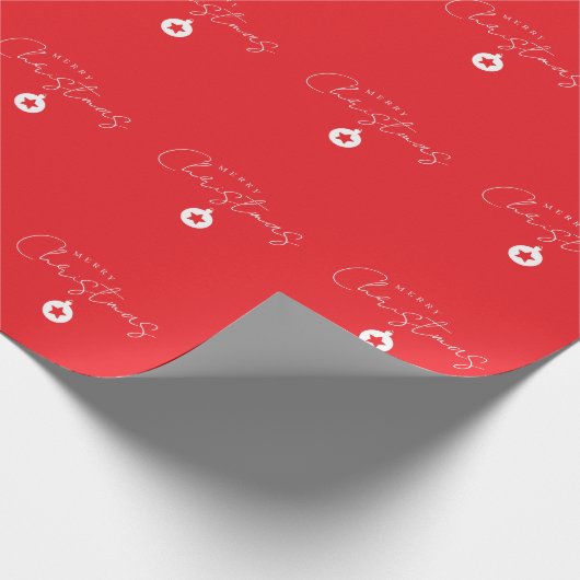 Happy Holidays Christmas New Year Season Red Geschenkpapier (Ecke)