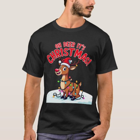 Happy Holidays Christmas - Oh Deer It's Weihnachte T-Shirt (Vorderseite)