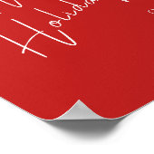 Happy Holidays Christmas Red Poster (Ecke)