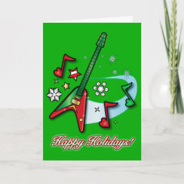 Happy Holidays Christmas Rock Gitarre und Notizen