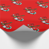 Happy Holidays Christmas Rock Guitar und Notizen Geschenkpapier (Ecke)