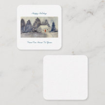 Happy Holidays Christmas Snowy Hütte House