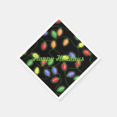 Happy Holidays Christmas String Lights Napkins Serviette (Ecke)