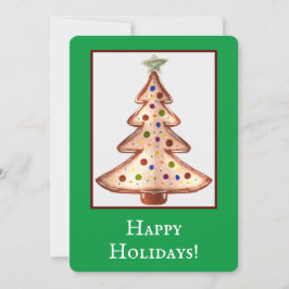 Happy Holidays Christmas Tree Art Feiertagskarte