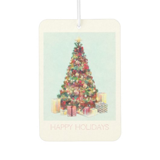 Happy Holidays. Christmas Tree Autolufterfrischer (Vorderseite)
