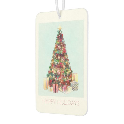 Happy Holidays. Christmas Tree Autolufterfrischer (Links)