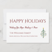 Happy Holidays Christmas Tree Card (Vorderseite)