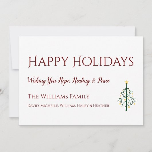 Happy Holidays Christmas Tree Card (Vorderseite)
