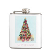 Happy Holidays. Christmas Tree Flachmann (Vorderseite)