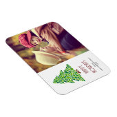 Happy Holidays Christmas Tree Foto Magnet (Rechte Seite)
