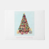 Happy Holidays. Christmas Tree Fußmatte (Vorderseite)