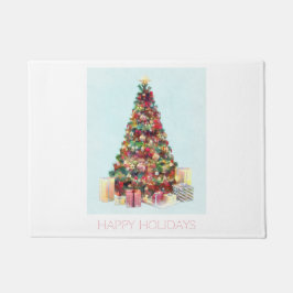 Happy Holidays. Christmas Tree Fußmatte