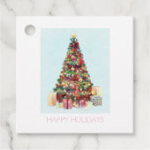 Happy Holidays. Christmas Tree Geschenkanhänger (Vorderseite)